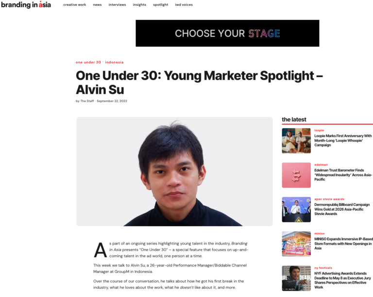 One under 30 - Alvin