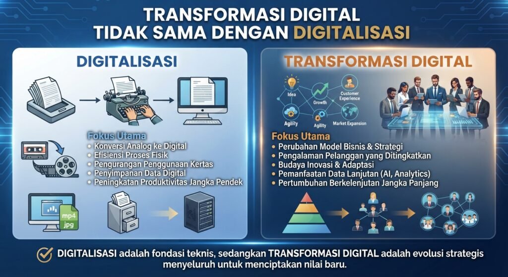 Transformasi Digital Tidak Sama Dengan Digitalisasi