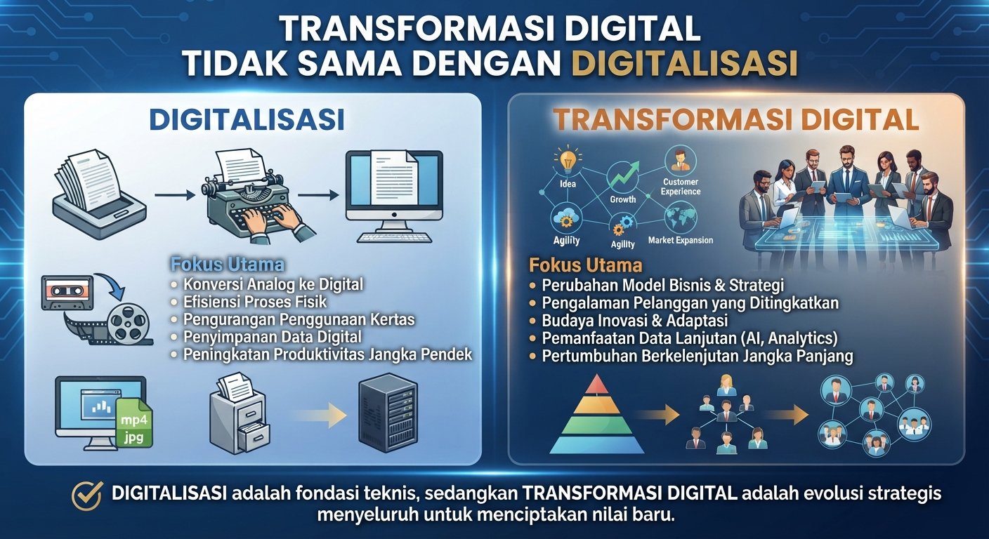 Transformasi Digital Tidak Sama Dengan Digitalisasi