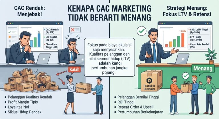 CAC Marketing Rendah Tidak Berarti Menang